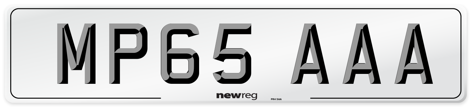 MP65 AAA Number Plate from New Reg